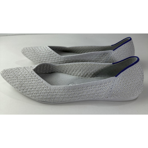 Rothy's The Point Salt Honeycomb Knit Ballet Flats Slip On Shoes Womens Size 8.5 - Picture 8 of 10